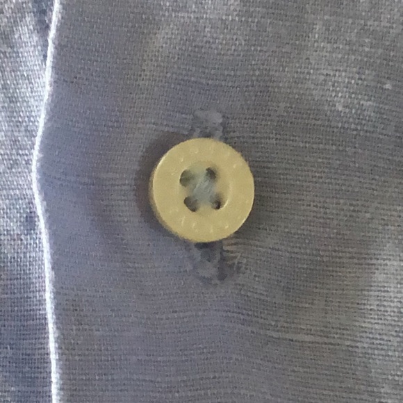 New with Tag Robert Talbott periwinkle blue linen XXL button down shirt - Picture 5 of 10